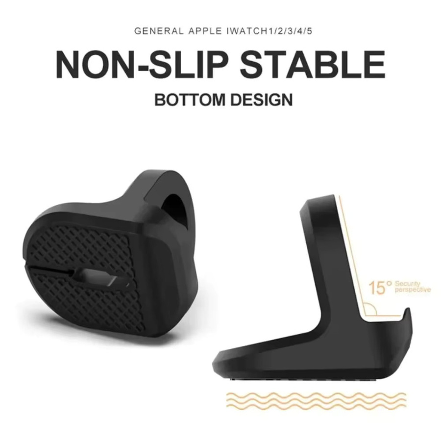 VIKEFON Silikon Standhalterung für Apple Watch und iWatch als kabellose Ladestation für Home Office und Desktop - Bild 5