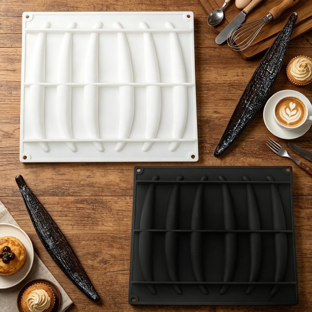Meibum 6-fach Silikonform für Vanilleschoten-Desserts und Gebäck - Bild 1