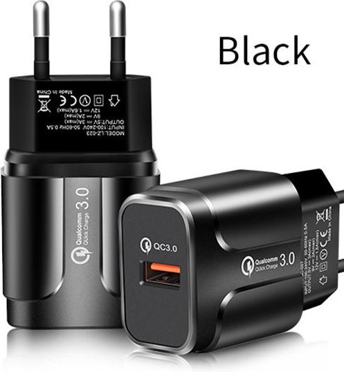 ROCK Quick Charge 3.0 USB-Wandladegerät mit 3A Schnellladung in Schwarz - Bild 1