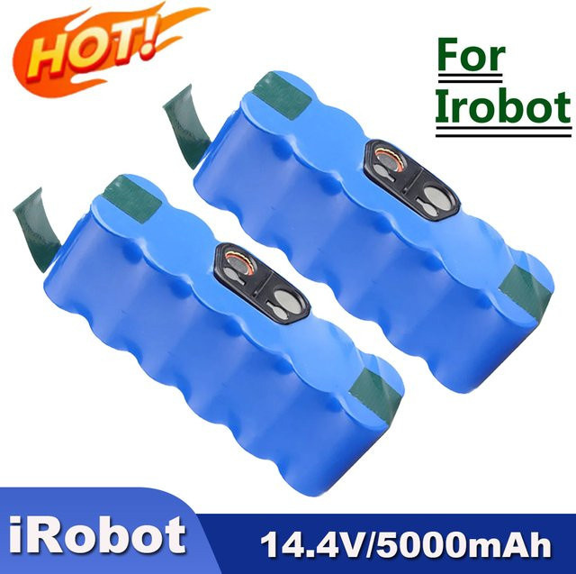 Turpow Li-Ionen-Akku 5000mAh für iRobot Roomba 500 600 700 800 Serie, 14,4V, Blau - Bild 1