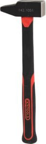 KS Tools Schlosserhammer mit Fiberglasstiel in Schwarz und 400g Gewicht - Bild 1