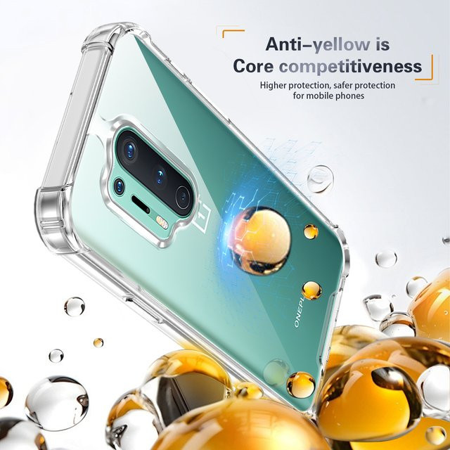 OnePlus 8 Pro Hülle aus Silikon mit Airbag-Schutz und transparenter Rückseite - Bild 1