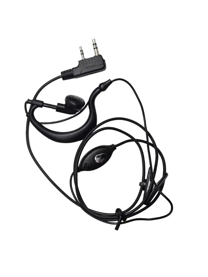 Baofeng Walkie-Talkie-Headset mit 2-Pin-K-Port, In-Ear-Ohrhörer und Zwei-Wege-Funkmikrofon in Schwarz für BF-888S UV5R UV82 BFR5 - Bild 4
