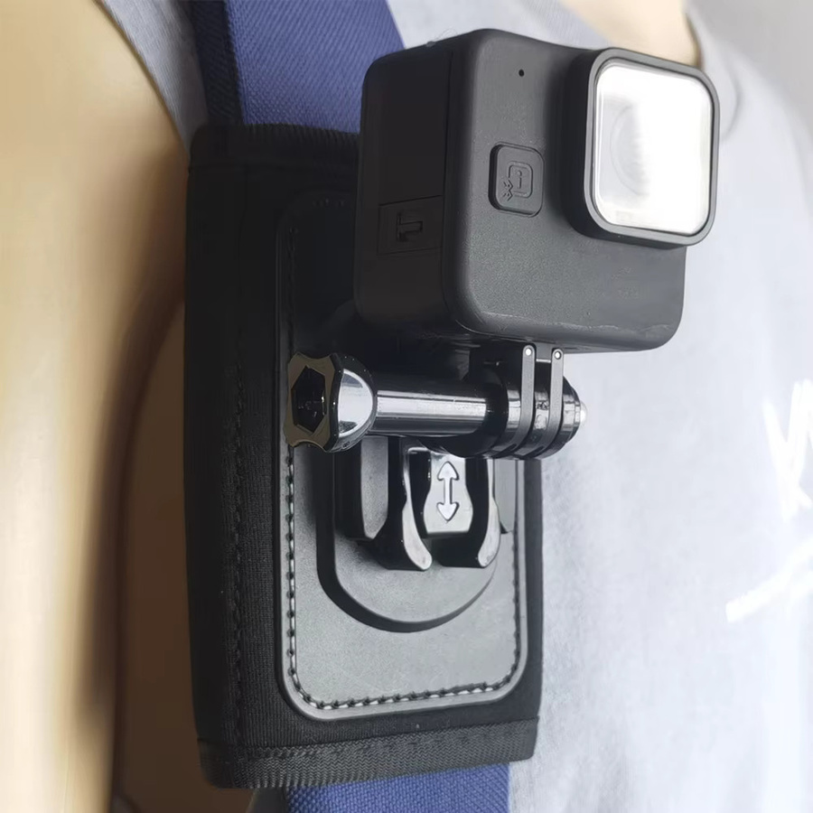 EXSKOF Quick Release Schultergurt-Halterung für Action Cameras in Schwarz - Bild 5