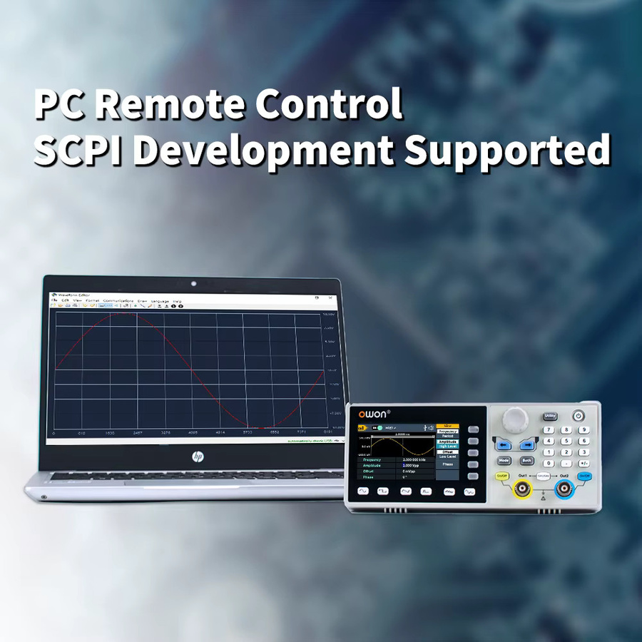 OWON DGE2035 DGE2070 2-Kanal-Wellenformgenerator mit 3,6-Zoll-Farbdisplay und Multi-Wellenform-Ausgang als Labor-Frequenzsignal-Tester - Bild 3