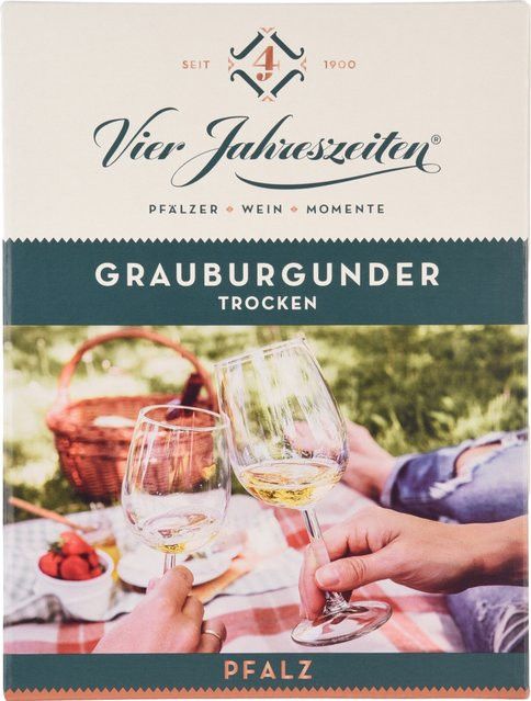 Vier Jahreszeiten Grauburgunder Weißwein, trocken, Pfalz, 2025, 3 l - Bild 1