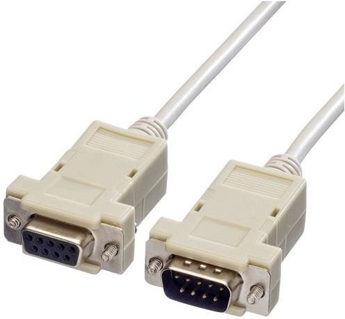 Value Seriell Anschlusskabel Grau 1,80 m mit 1x D-SUB-Stecker 9pol. und 1x D-SUB-Buchse 9pol. - Bild 1