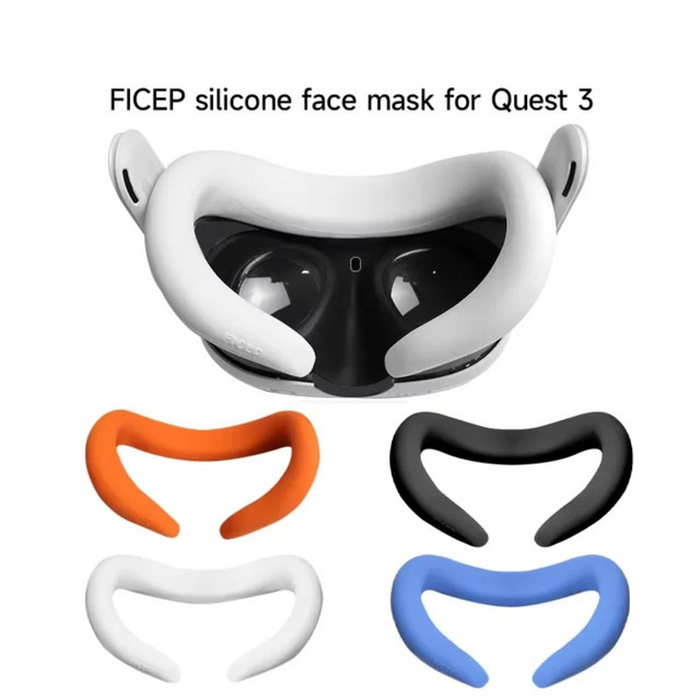 FICEP Ersatz-Gesichtsabdeckung aus Silikon für Meta Quest 3 in Blau oder Weiß - Bild 1