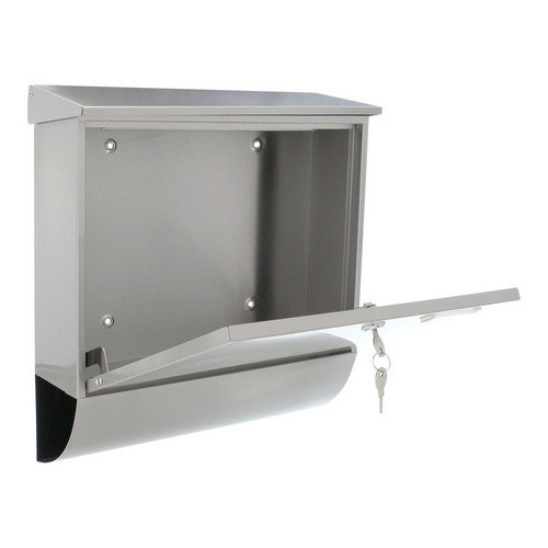Rottner Briefkasten Expo Inox aus Edelstahl in Grau, Wandmontage, B: 38,5 cm, T: 12,0 cm, H: 41,0 cm - Bild 3