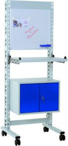 Rocholz QM-Station MODUL 5200 Schrank mit Metallablage und Whiteboard B/T/H: 67,0 x 65,0 x 176,5 cm - Bild 1