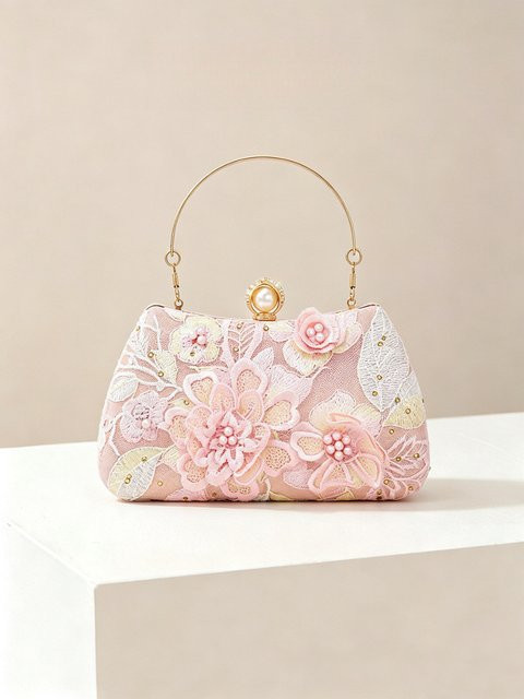 Abendclutch, Perlenbesetzt, Pailletten, Damen - Bild 1