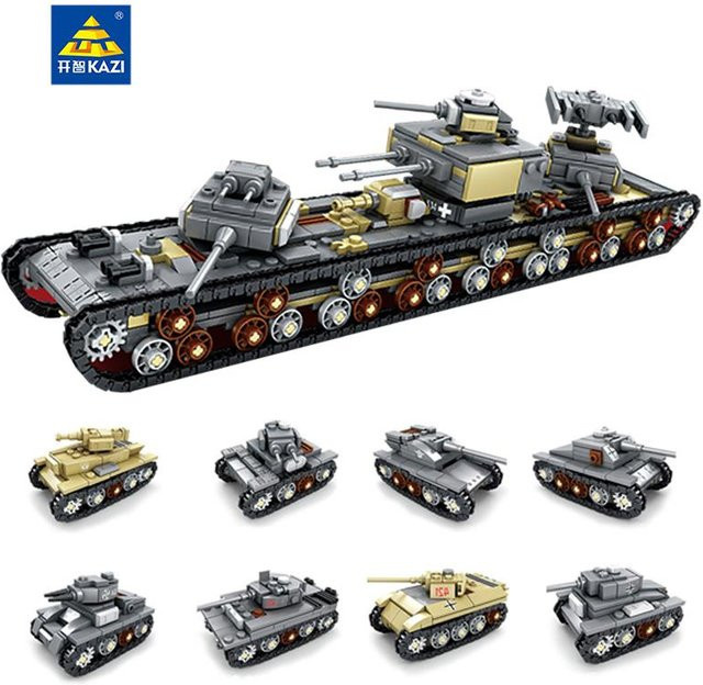 KAZI Deutscher PZKW Schwerer Panzer Modell WW2, Militärbausteine, ab 12 Jahre - Bild 1
