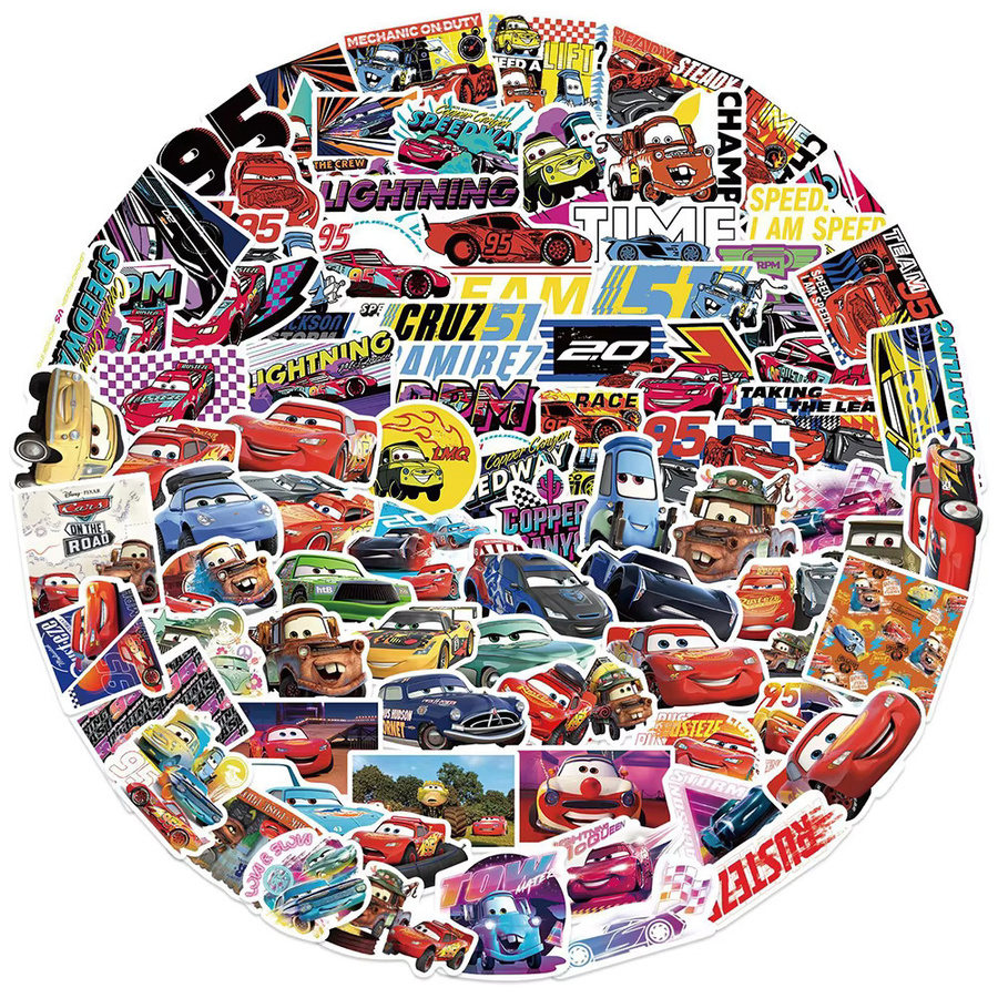 Disney Cars Lightning McQueen Cartoon-Aufkleber, 10/30/50/100 Stück - Bild 2