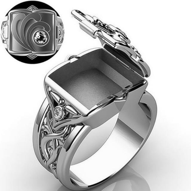 Allbestart Sargring, Messing, Gold, Zirkonia, Herren - Bild 1