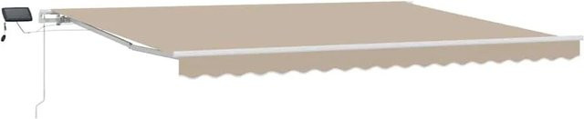 vidaXL Einziehbare Markise Beige aus Stoff und Stahl, B: 450 cm, T: 300 cm, H: 165 cm - Bild 1