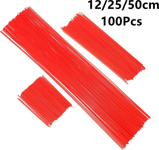 100 Stück Sprühdose Verlängerungsstroh als Ersatzzubehör für Rostentferner und Schmiermittel von HUXUAN in Rot - Bild 1