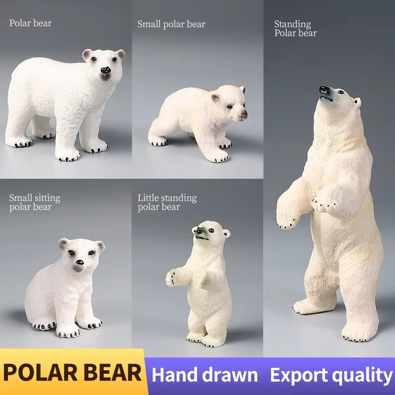 XIALIBAOMOWAN Eisbär Actionfigur in Weiß, solides Modell-Tier für Dekoration und Sammlung - Bild 2