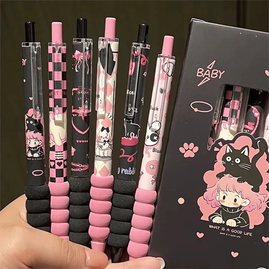 6-teiliges Neutralstift-Set in Gelb mit schnell trocknender Tinte und weicher Spitze für tägliches Schreiben - Bild 4