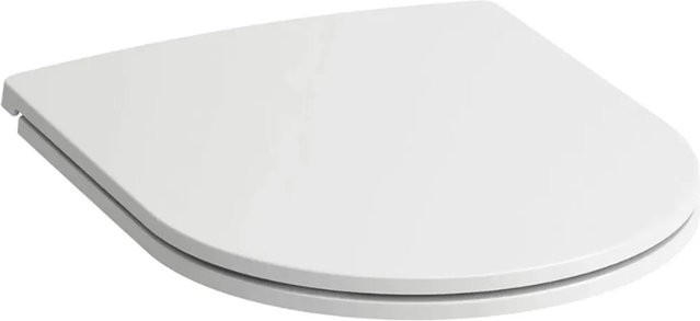 Laufen WC-Sitz Pro Slim mit Absenkautomatik in Weiß, D-Form, abnehmbar, B: 44,5 cm, T: 37 cm, H: 4,5 cm - Bild 1