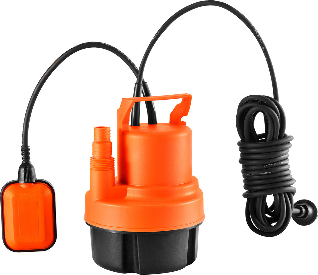 VEVOR Schmutzwasserpumpe mit 320 W, 6000 L/h Durchfluss und 7 m Förderhöhe, tragbare Tauchpumpe zum Abpumpen von Wasser aus Schwimmbecken, Gartenteich oder Keller - Bild 1