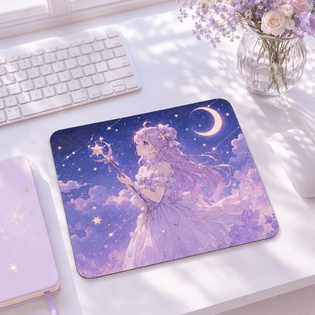 Bandai Sailor Moon Anime Mauspad mit rutschfester Gummibasis und weichem Stoff als Schreibtischunterlage - Bild 1