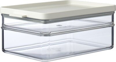 Mepal Omnia Kühlschrankdose 2-teilig, luftdicht und auslaufsicher, Nordic White, 1200 ml und 500 ml - Bild 1