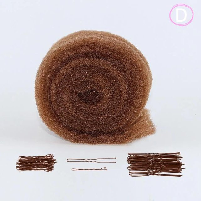 Haardichte-Schwamm Set mit U-förmiger Haarspange und Haarpads, Unisex - Bild 1