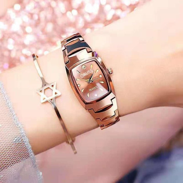 ORUSS Armbanduhr, Quarz, Edelstahl, beige, Damen - Bild 1