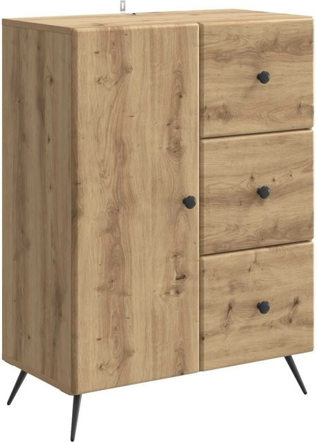 vidaXL Sideboard Artisan-Eiche in Braun, Modernes Design aus Holzwerkstoff, B/T/H: 66 x 34,5 x 90 cm - Bild 1