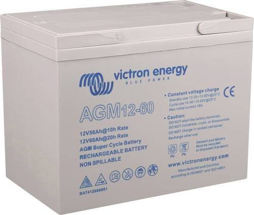 Victron Energy Blue Power Solarakku 12V 60Ah Blei-Gel in Blau und Weiß B/H/T: 22,9 x 22,7 x 13,8 cm - Bild 1