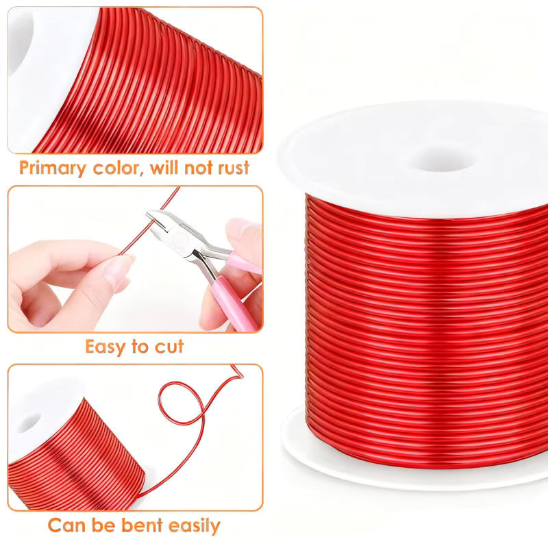 Roter Polyurethan-Emaille-Kupferdraht lackiert, Durchmesser 0,1 mm bis 1 mm, 50 g - Bild 3