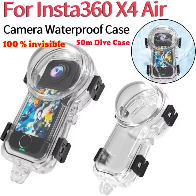 Insta360 X4 Air Wasserdichte Schutzhülle in Transparent für Panorama-Sportkameras bis 50 m Tiefe - Bild 1