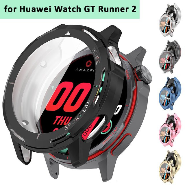 CAOWTAN Bildschirmhülle für Huawei Watch GT Runner 2, TPU, Schwarz - Bild 1