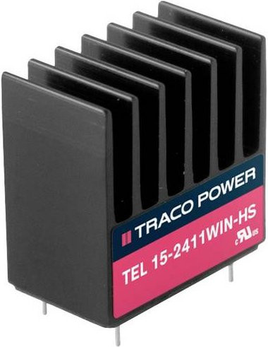 TracoPower TEL 15-2422WIN-HS DC/DC-Wandler 12 V/DC 0.6A 15W in Schwarz aus Metall - Bild 1