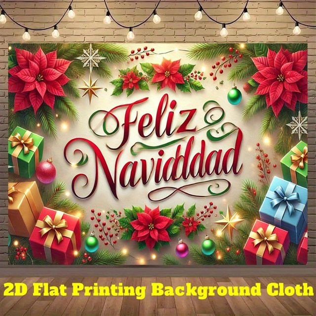 VIKAMA Weihnachts-Wandteppich in Kreuzform als dekorativer Wandbehang für dein Zuhause und Wohnzimmer - Bild 1
