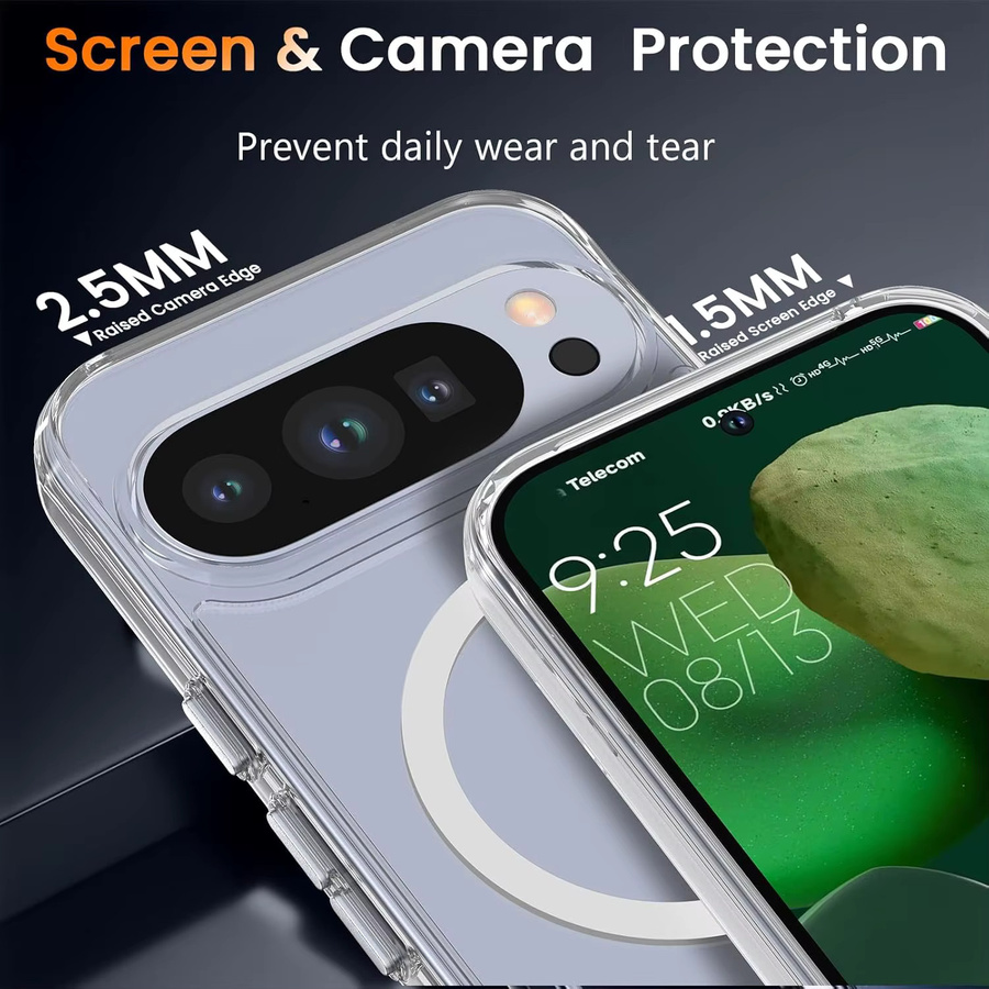 Transparente magnetische TPU-Schutzhülle für Google Pixel 8 9 10 Pro XL und weitere Modelle mit MagSafe Kompatibilität - Bild 3