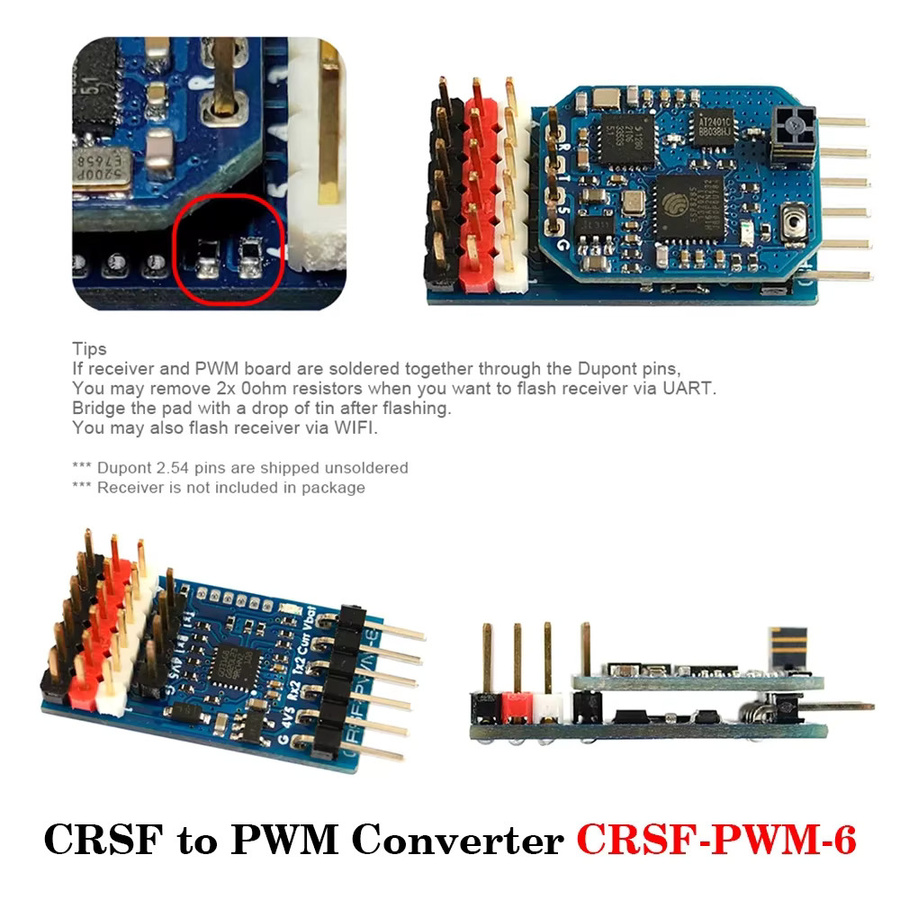 Mateksys CRSF zu PWM Konverter CRSF-PWM-B in Blau für TBS Crossfire Nano RX SE DIY Komponenten - Bild 2