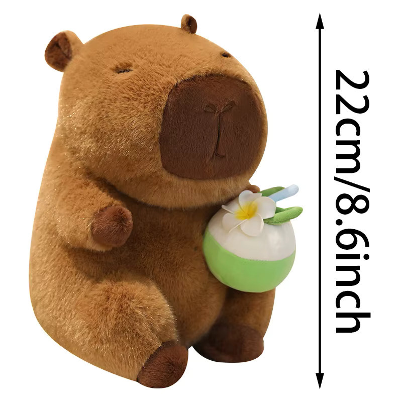 DOYOUDO Capybara Plüschtier, weiches Tier Kissen, 22 cm - Bild 4