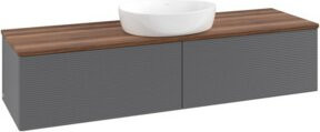 V&B Waschtischunterschrank Antao mit Frontstruktur in Anthrazit lackiert, B: 160 cm, T: 50 cm - Bild 1