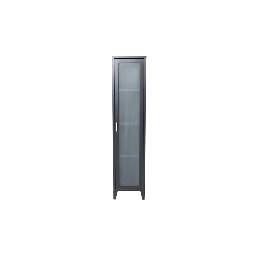 ebuy24 Vitrinenschrank mit Glastür und 4 Ablagen in Schwarz - Bild 2