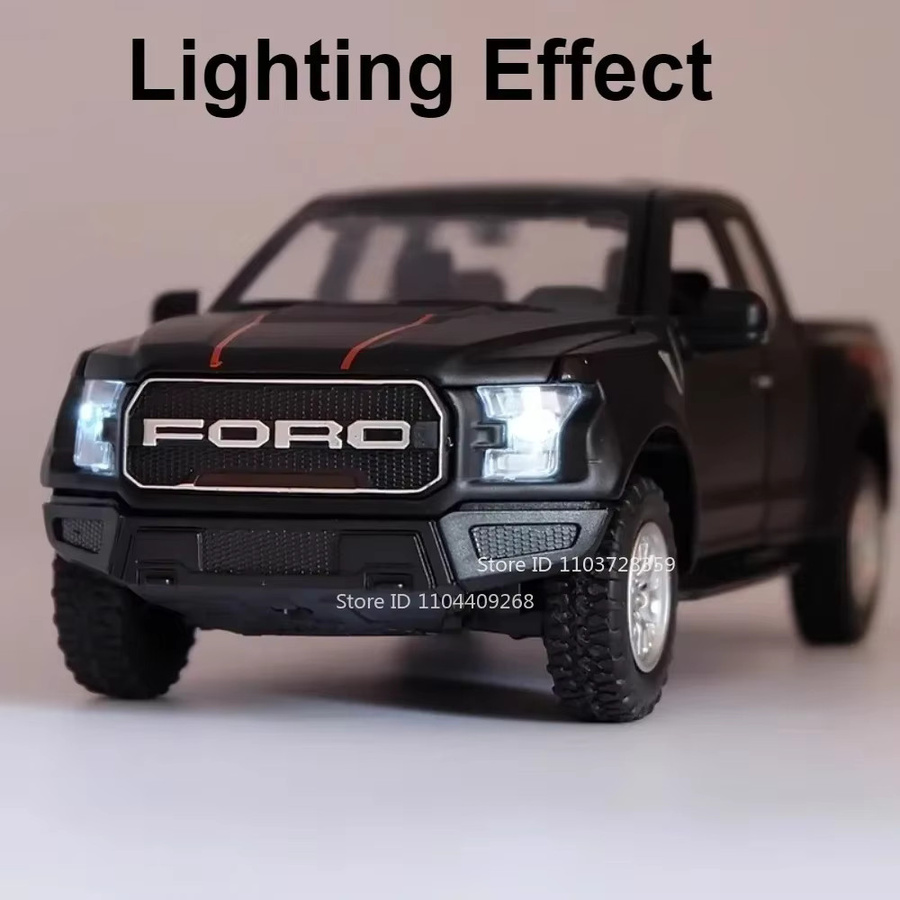 MAKEDA Pickup F150 Mammut, Geländewagen, 1:32, Metalldruckguss, mit Licht und Sound - Bild 2