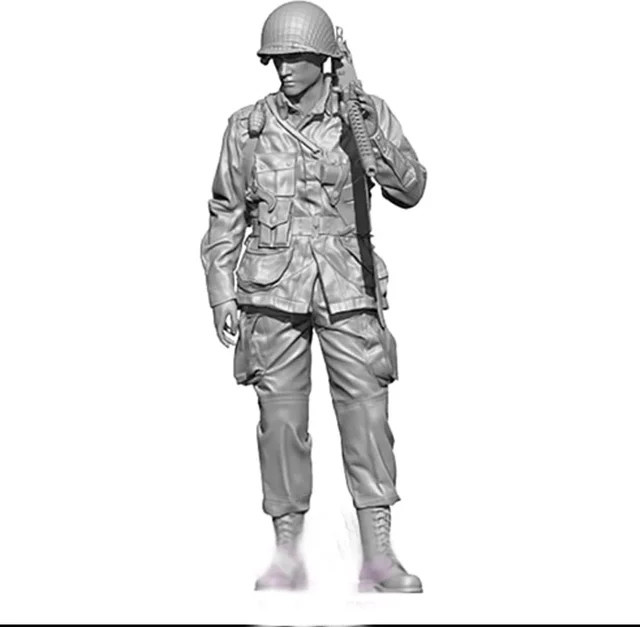 WWII U.S.Army Airborne, Resin Model figure soldier, 1/16, Unassembled and unpainted kit - Bild 1