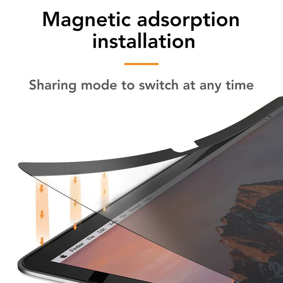 Magnetische Anti-Spionage-Bildschirmschutzfolie für Apple MacBook Pro, Air und Neo (M2, M3, M4, M5) in Schwarz - Bild 4