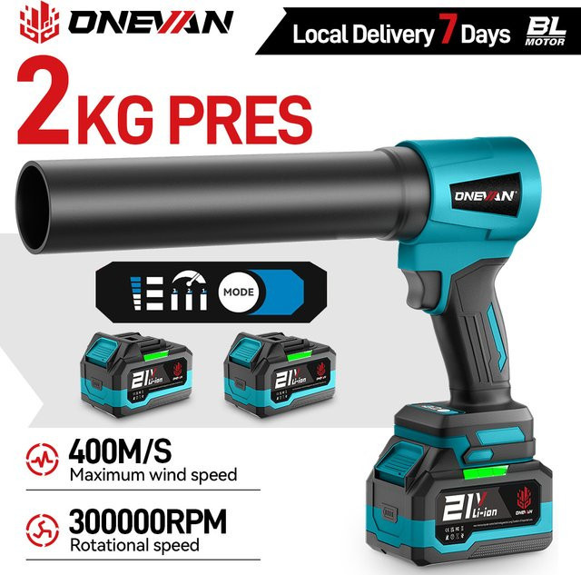 ONEVAN Bürstenloser Elektro-Turbogebläse-Jetventilator mit 300000RPM und 400M/S für Makita 18V Akku als Laubbläser und Staubblasgerät - Bild 1