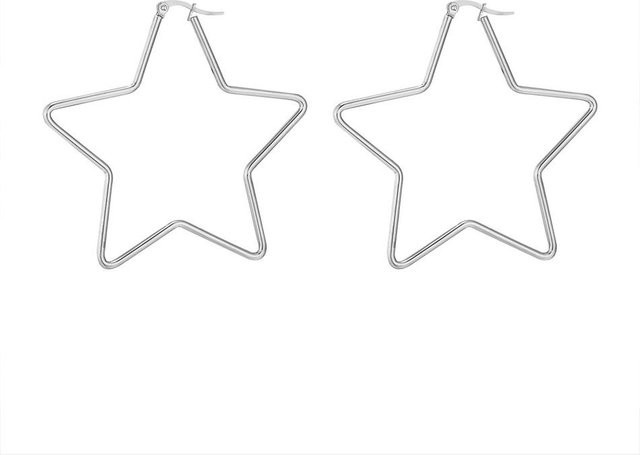 Lucky Star Jewelry Creolen Edelstahl, Gold, Zirkonia, Damen - Bild 1