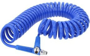 KS Tools PU-Druckluft-Spiralschlauch in Blau mit 8m Länge und 12 bar Druckfestigkeit - Bild 2
