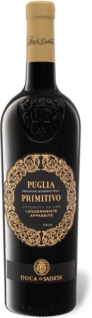 Duca di Sasseta Primitivo Puglia IGT halbtrocken Rotwein 2024 0,75 l - Bild 1