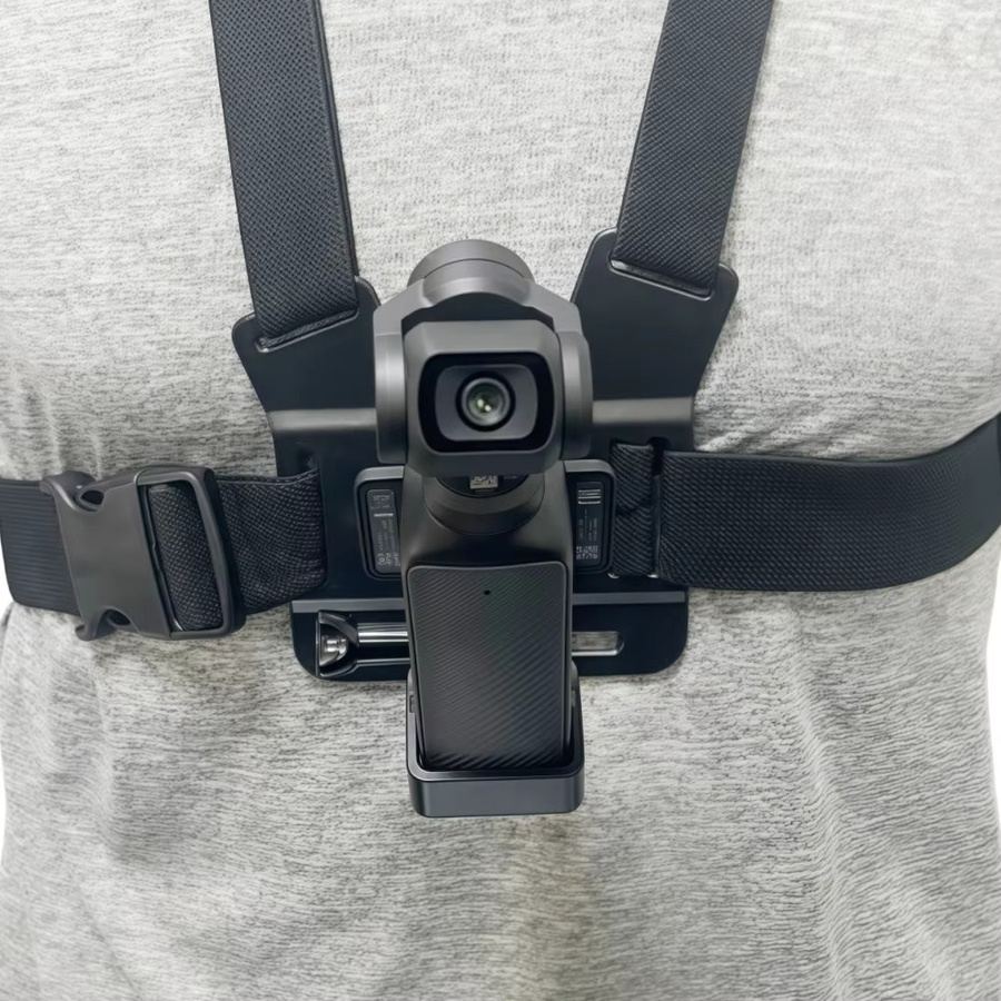DJI OSMO Pocket 3 Brustgurt Halterung mit Erweiterungsadapter und festem Rahmen in Schwarz - Bild 4