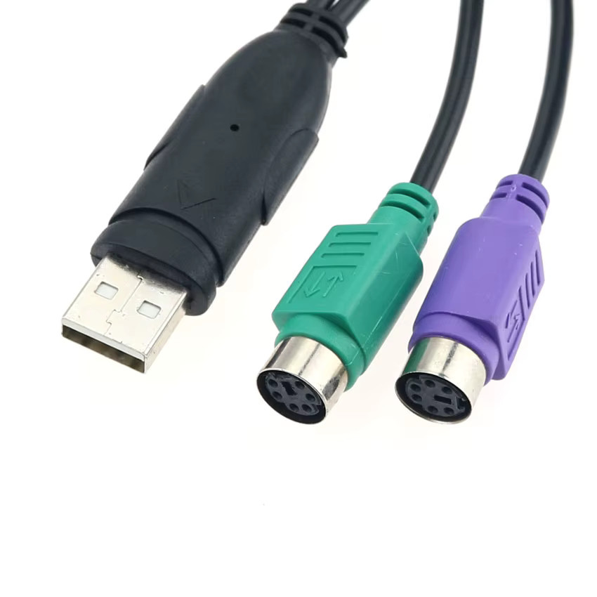 Cltgxdd USB-A auf 6-Pin PS2-Buchse Adapterkabel Konverter für Tastatur und Maus - Bild 2