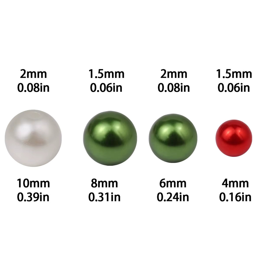 JHNBY Kunststoffperlen, mehrfarbig, 4–10 mm, rund - Bild 2